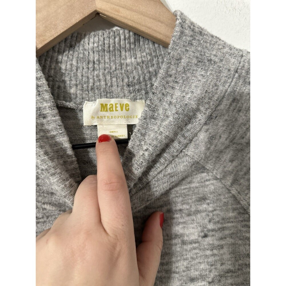 Anthropologie Gray Cowl Neck Sweater - Picture 4 of 7